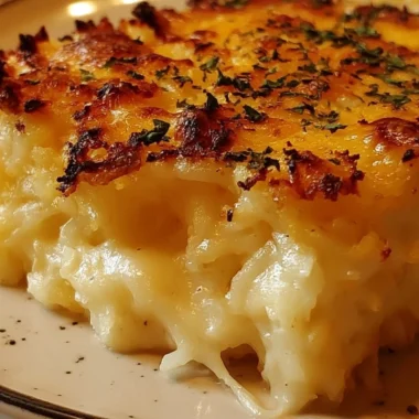 Deliciously baked Cracker Barrel hash brown casserole in a cozy kitchen setting.