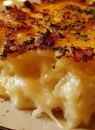Deliciously baked Cracker Barrel hash brown casserole in a cozy kitchen setting.