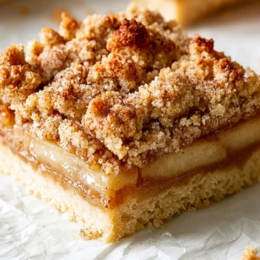 Deliciously baked Apple Crisp Bars topped with crunchy oats and fresh apples.