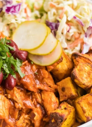 Delicious BBQ Chicken Bowls featuring grilled chicken, fresh vegetables, and flavorful sauces