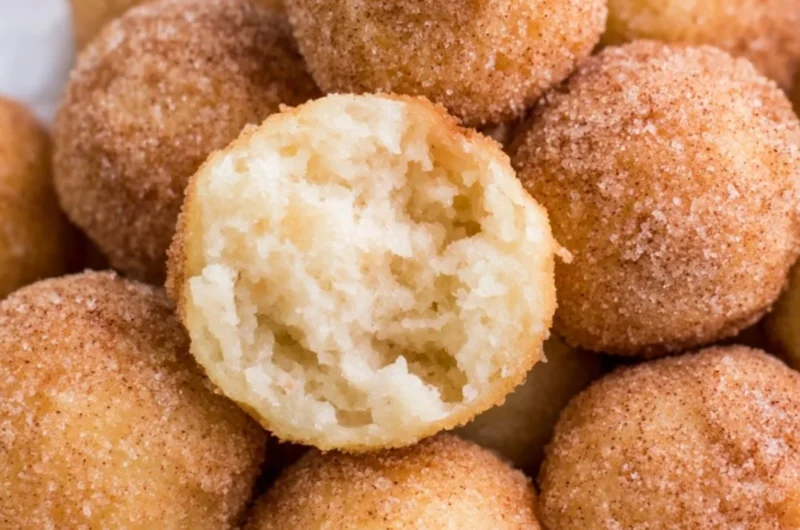 Delicious Churros Poppers served with a chocolate dipping sauce.