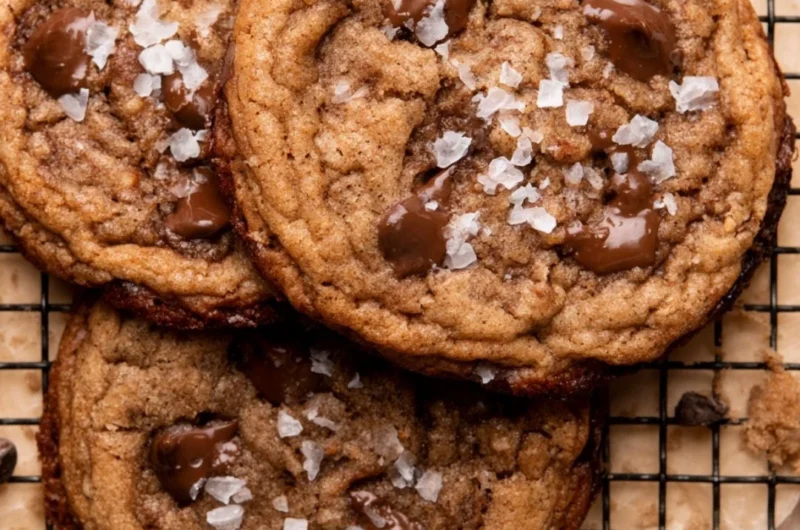 Delicious homemade coffee cookies with chocolate chips on a plate