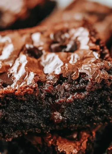 Delicious fudge brownies topped with chocolate ganache and walnuts