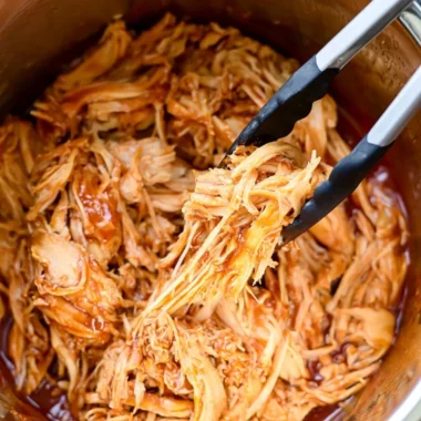 Delicious Instant Pot BBQ chicken served with sides