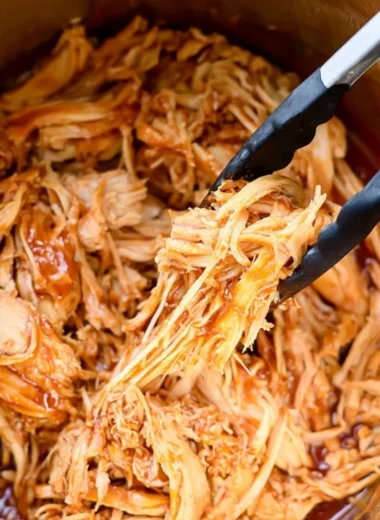 Delicious Instant Pot BBQ chicken served with sides