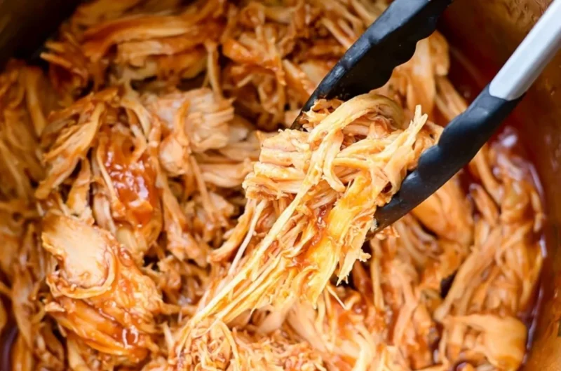 Delicious Instant Pot BBQ chicken served with sides
