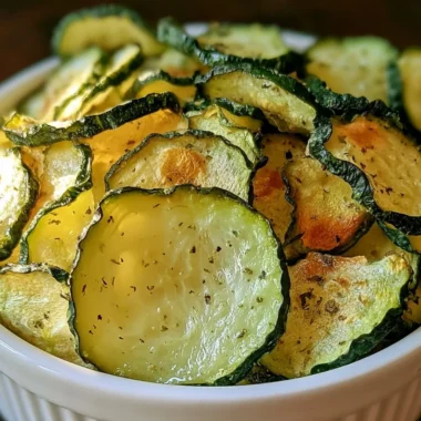 Crunchy ranch cucumber chips in a bowl, ideal healthy snack option.