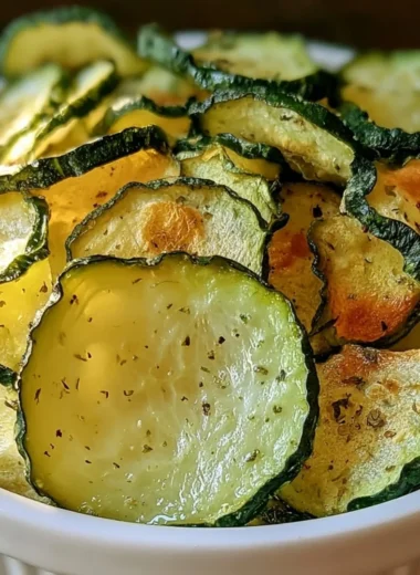 Crunchy ranch cucumber chips in a bowl, ideal healthy snack option.
