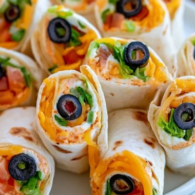 Taco cream cheese pinwheels on a platter garnished with cilantro.