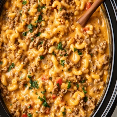 Delicious slow cooker hamburger helper recipe for an easy dinner