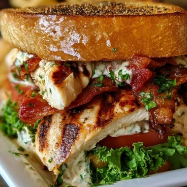 Ultimate loaded chicken club sandwich with fresh ingredients and crispy bacon.