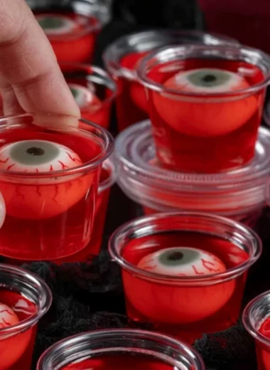 Creepy eyeball jello shots for Halloween parties