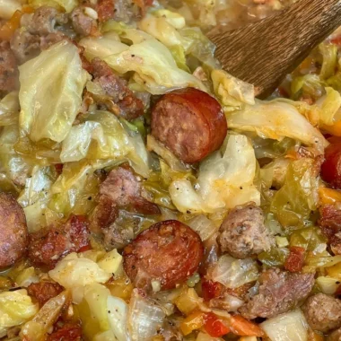 Delicious Dirty Cabbage comfort food served in a cozy setting