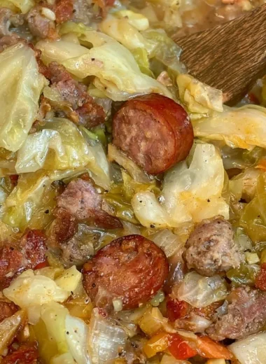 Delicious Dirty Cabbage comfort food served in a cozy setting