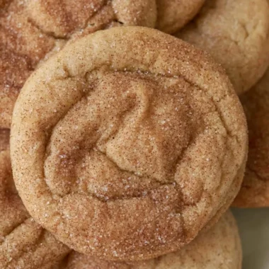 Delicious maple snickerdoodles cookies on a plate.