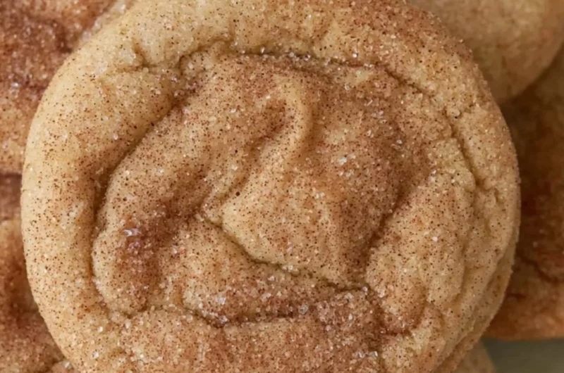 Delicious maple snickerdoodles cookies on a plate.
