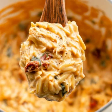 Delicious Marry Me Chicken Orzo dish served with fresh ingredients