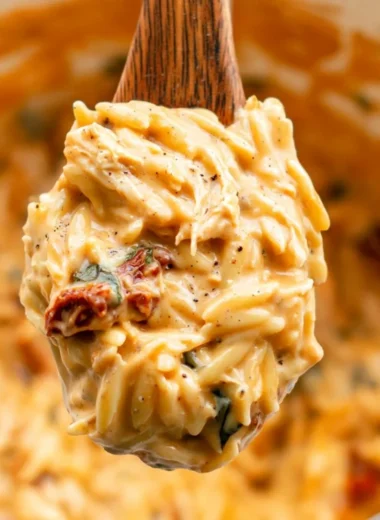 Delicious Marry Me Chicken Orzo dish served with fresh ingredients