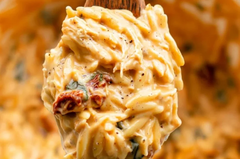 Delicious Marry Me Chicken Orzo dish served with fresh ingredients