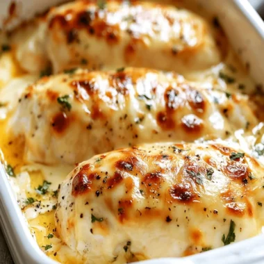 Delicious baked cream cheese chicken dish with garnishes
