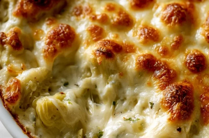 Delicious Paula Deen’s artichoke dip served in a bowl
